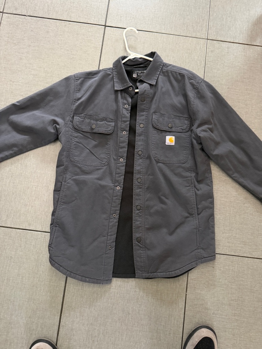 Carhartt Men’s Charcoal Gray Lightweight Work Shirt Jacket